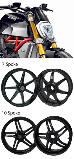 BST Carbon Fibre Wheels for Ducati Diavel 1260 2019-2022 - Road & Race