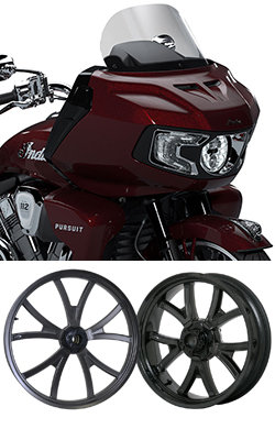 BST Carbon Fibre Torque TEK Wheels for Indian Pursuit Dark Horse & Limited models 2022> onwards 