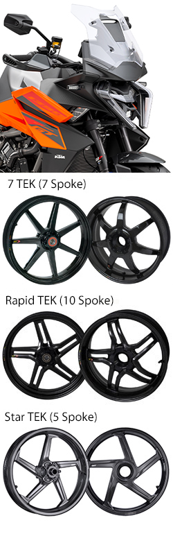 BST Carbon Fibre Wheels for KTM 1390 Super Duke GT 2024> Onwards - Road & Race (pair)