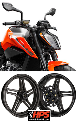 BST Rapid Tek Carbon Fibre Wheels for KTM 790 Duke 2018> onwards - Road & Race