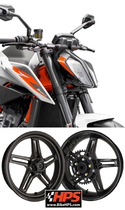 BST Rapid Tek Carbon Fibre Wheels for KTM 890 Duke/R/GP 2020> onwards - Road & Race