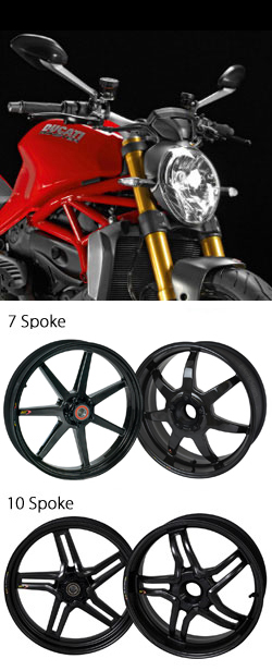 BST Carbon Fibre Wheels for Ducati Monster 1200, 1200R & 1200S 2014> onwards - Road & Race