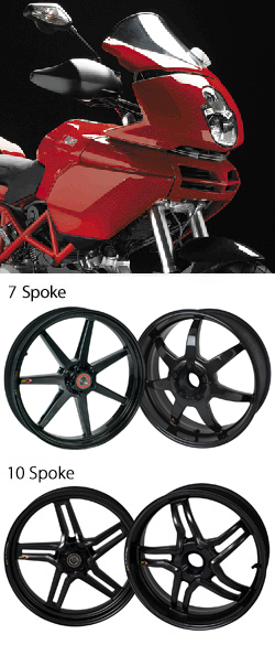 BST Carbon Fibre Wheels for Ducati Multistrada 1100 & 1100S 2007> Onwards - Road & Race 
