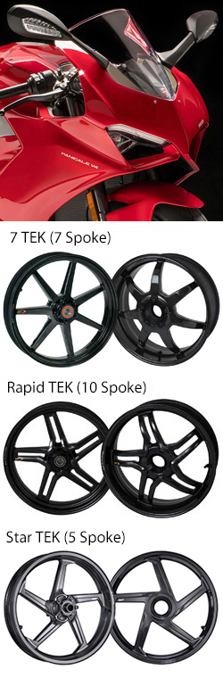 BST Carbon Fibre Wheels for Ducati Panigale V4 (including R, S, SP, Speciale & Superleggera models) 2018> onwards Road & Race 