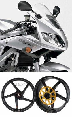 BST Carbon Fibre 5 Spoke Wheels for Suzuki SV1000 (All Years) - Road & Race 