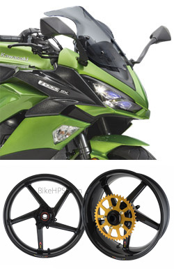 BST Carbon Fibre 5 Spoke Wheels for Kawasaki Z1000SX (Ninja 1000) 2011-2019 - Road & Race 