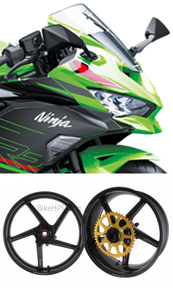 BST Carbon Fibre 5 Spoke Diamond TEK Wheels for Kawasaki ZX-4R & ZX-4RR 2023> onwards - Road & Race 