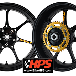 Dymag Ultra Pro UP7X Aluminium 7 Spoke Wheels for Suzuki GSX-R1000 & GSX-R1000R 2017> Onwards (Gloss Black Front & Stain Black Rear) 