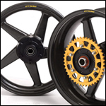 Dymag CA5 Carbon Fibre 5 Spoke Wheels for Aprilia