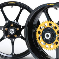 Dymag Ultra Pro UP7X Aluminium 7 Spoke Wheels for Suzuki SV650 2003-2016 (Gloss Black Pair) 