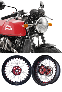 Kineo Truly Tubeless Wire Spoked Tubeless Wheels for Royal Enfield Continental GT 650 2017> onwards 