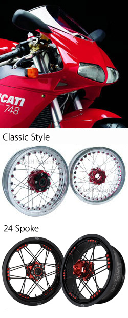 Kineo Wire Spoked Tubeless Wheels for Ducati 748 (All Years)