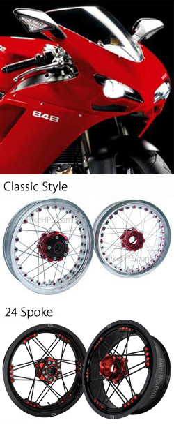 Kineo Wire Spoked Tubeless Wheels for Ducati 848 (All Years)