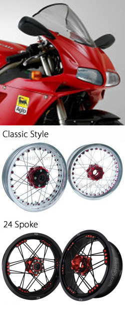 Kineo Wire Spoked Tubeless Wheels for Ducati 916 (All Years)