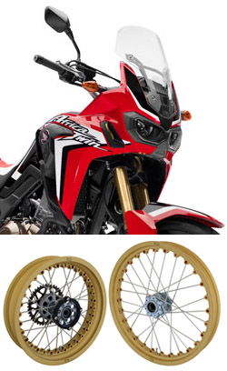 Kineo Wire Spoked Tubeless Wheels for Honda CRF1000L Africa Twin 2015-2019