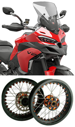 Kineo Wire Spoked Tubeless Wheels for Ducati 890 Multistrada V2 & V2S 2025> onwards 