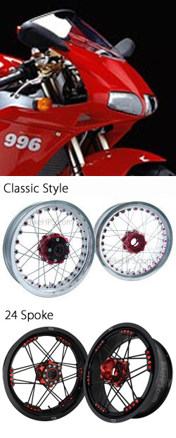 Kineo Wire Spoked Tubeless Wheels for Ducati 996 1998-2002 