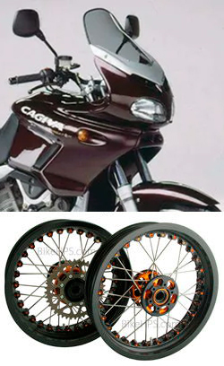 Kineo Truly Tubeless Wire Spoked Tubeless Wheels for Cagiva Navigator 2000-2005 