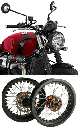 Kineo Wire Spoked Tubeless Wheels for Bonneville Triumph Speed Twin 900 2023> onwards 