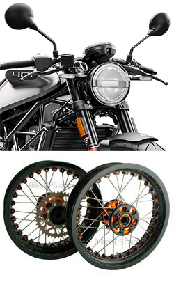 Kineo Wire Spoked Tubeless Wheels for Husqvarna Vitpilen 401 2018-2023 