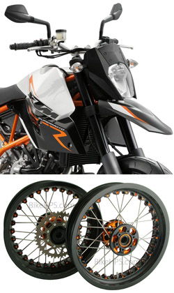 Kineo Wire Spoked Wheels for KTM 950 & 990 SMR Supermoto 2005-2014