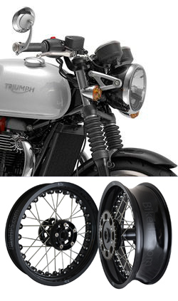 Kineo Wire Spoked Wheels for Triumph 1200 Thruxton & Thruxton R 1200 2016> onwards 