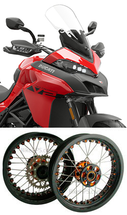 Kineo Wire Spoked Tubeless Wheels for Ducati 937 Multistrada V2 & V2S 2022> onwards 