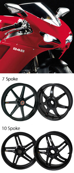 BST Carbon Fibre Wheels for Ducati 848 (all years) - Road & Race 