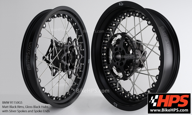 BMW R1150GS Kineo Wheels Matt Black and Silver