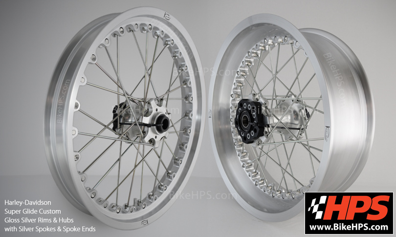 Harley-Davidson FXD Dyna Super Glide Custom Kineo Wheels Gloss Silver