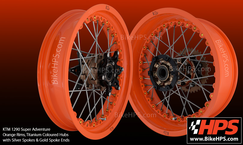 Kineo Wheels Orange, Titanium, Silver and Gold Rims for KTM 1290 Super Adventure S