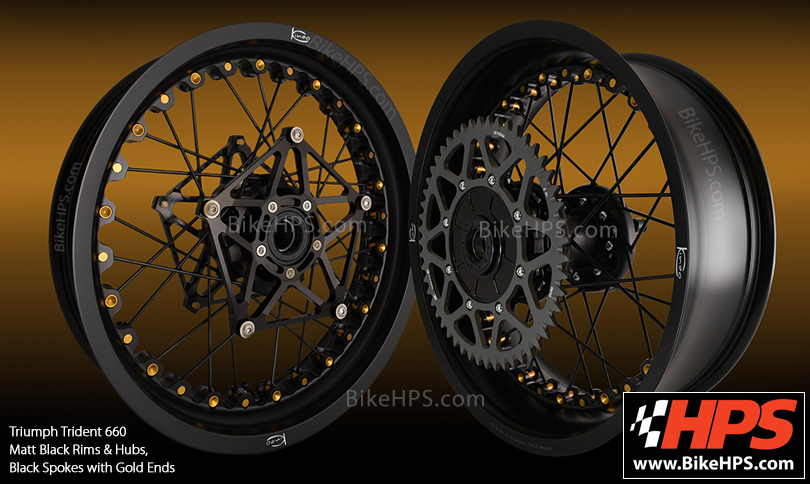 Triumph Trident 660 Kineo Wheel Matt Black & Gold